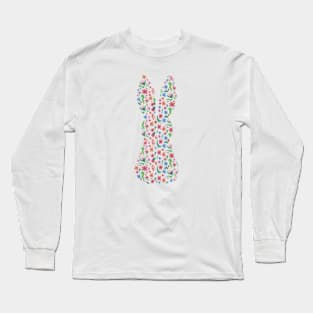 Cute Bunny Face Leopard Glasses Easter Long Sleeve T-Shirt